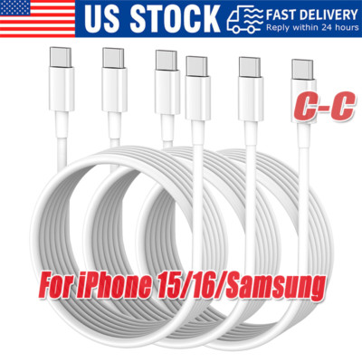 For Samsung iPhone 15 16 Pro Max 60W USB-C to USB C Cable Fast Charger Cord Lot