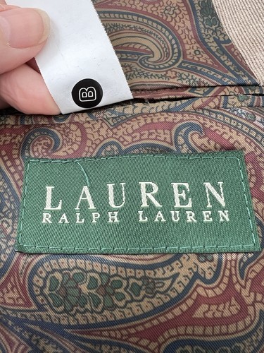 Blazer Ralph Lauren Para Hombre 42R Marrón Pana/Forrado Paisley/Bolsillos - Imagen 12 de 12