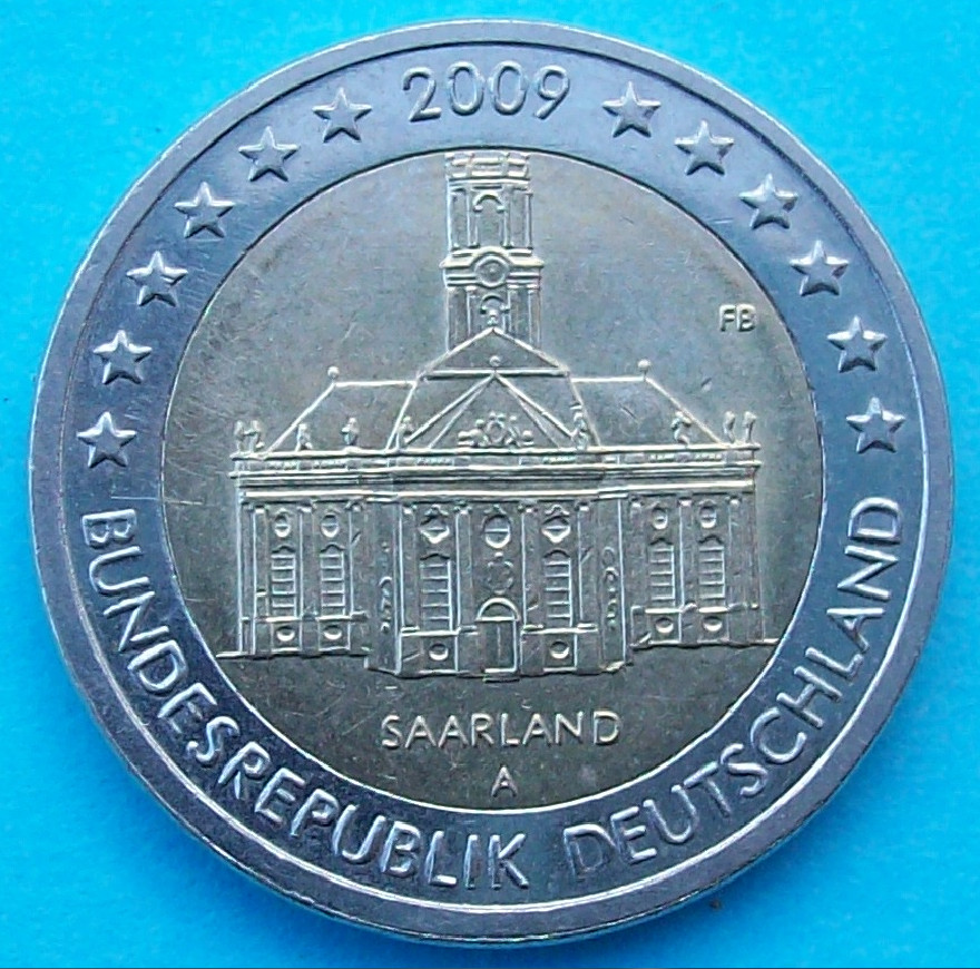 PIÈCE DE MONNAIE 2 EUROS 2009 A ALLEMAGNE SARRE