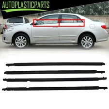 4 × Weather Strip Window Moulding Trim Seal Belt For Toyota Corolla 2009-2012
