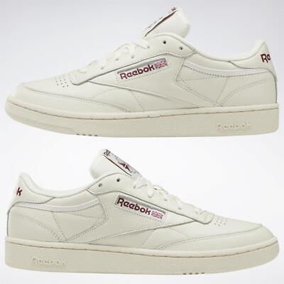 REEBOK MEN'S CLUB C 85 VINTAGE TRAINERS SHOES SNEAKERS CHALK WHITE
