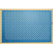 Quilting Full Line Stencil Half Inch Grid on Point Reusable A3 use with Pounc...