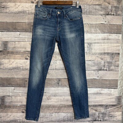 Mavi ALEXA Ankle Mid-Rise Skinny Jeans Blue Wash Denim Size 27