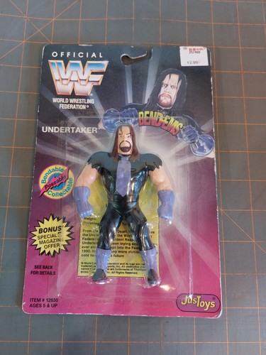 WWF Bend-Ems MOC Undertaker Wrestling Action Figur...