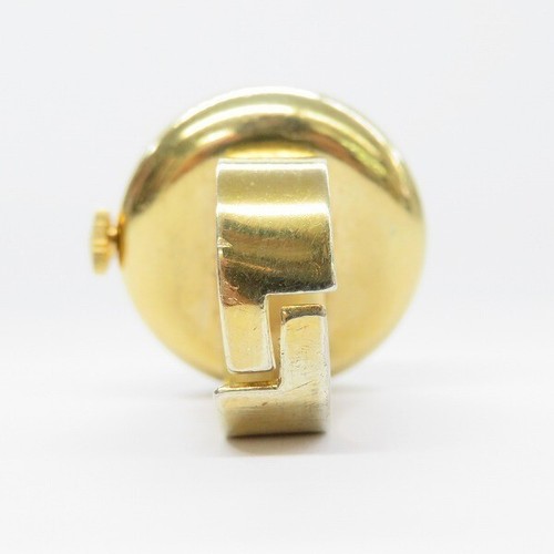 PICCOLO Watch Ring Watch Size 5+ Green Gold SS Hand-wound Ladies - Picture 6 of 7