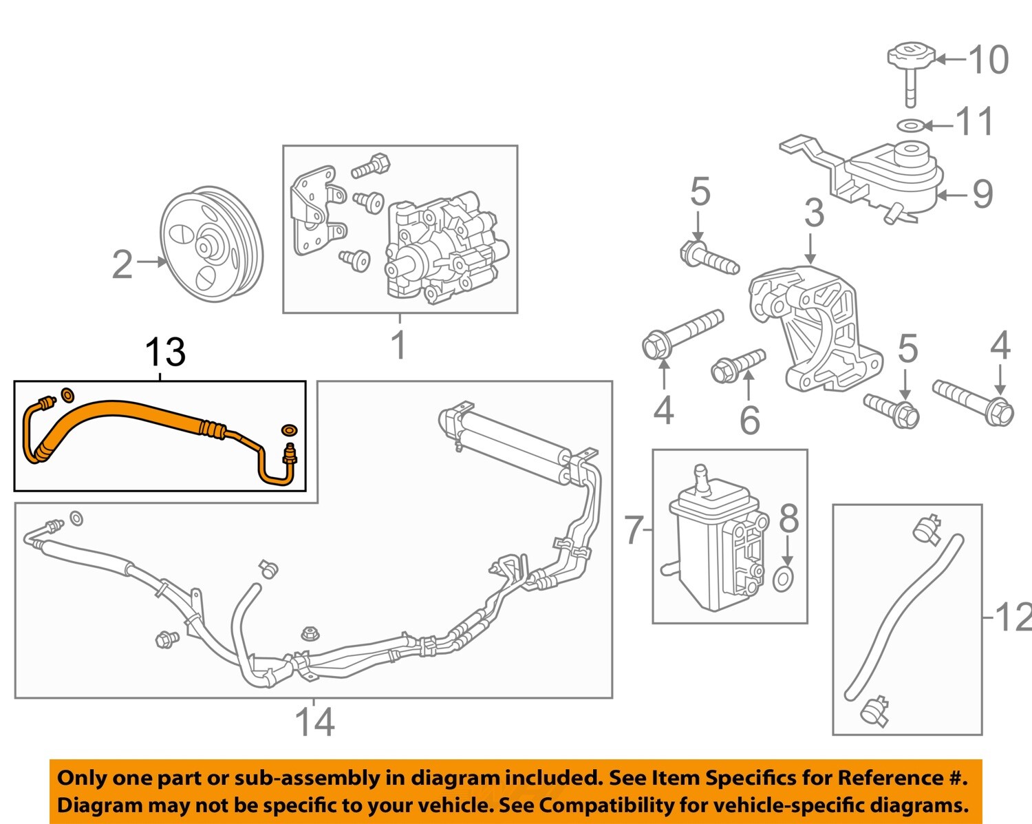 GM OEM-Power Steering Return Hose 23223451 | eBay