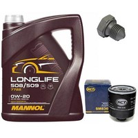 MotoröL Set 0W-20 5 Liter + ÖLfilter + ÖLablassschraube FüR Audi A1 Sportback