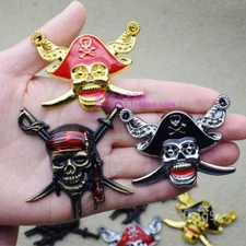 Car Metal Body Rear Trunk Badge 3D SKULL Emblem Decal Sticker Motorcycle Fairing