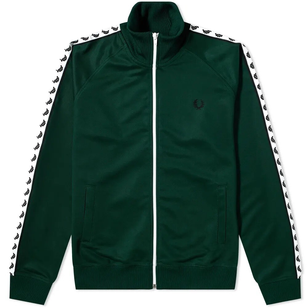 Taped Track Jacket／/Fred Perry FRED PERRY TAPED TRACK JACKET IVY (GREEN ) J6231 A56 NEW WITH TAGS