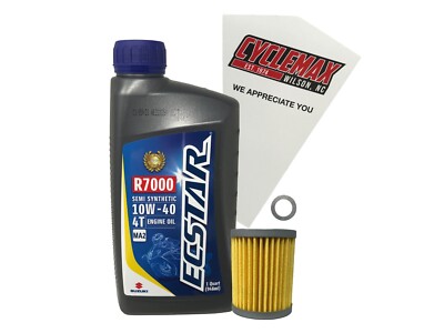 Cyclemax Genuine OEM Semi-Synthetic Oil Change Kit fits 2001-2020 Suzuki DR-200
