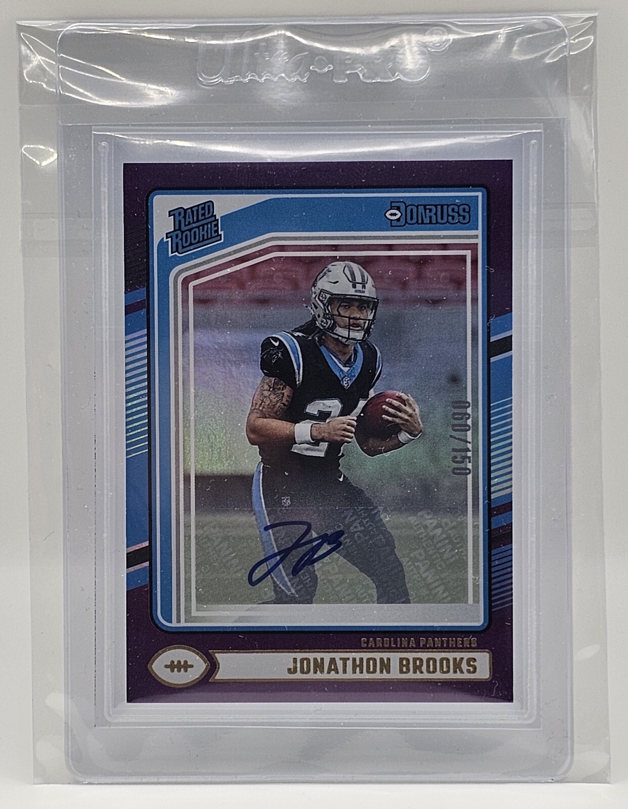 2024 Panini Donruss JONATHON BROOKS RC #354 Rated Rookie Purple Foil AUTO /150