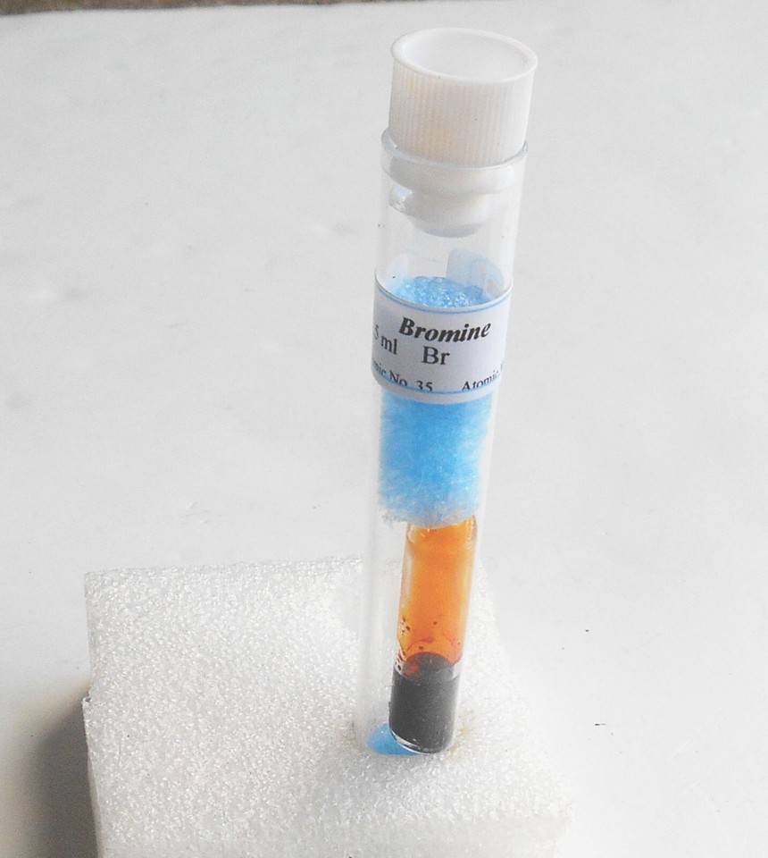 Bromine element collectable 5 grams sealed in glass ampoule eBay
