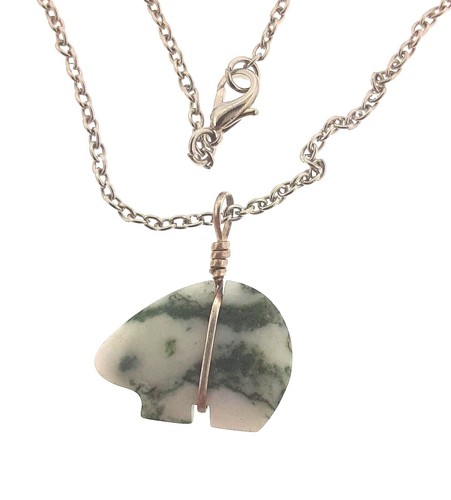 Pendentif Amulette Vintage Oriental Marocain – Argenté Et Vert – Ethnique