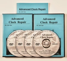 Large ADVANCED CLOCK REPAIR study course 4 video DVDs + book