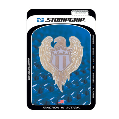 B-WARE Stompgrip  Motorrad Tankpad Smoothridge Adler weiße Umrisse