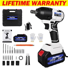 420N.M Electric Impact Wrench Cordless Brushless Rattle Gun Drill Battery Kit