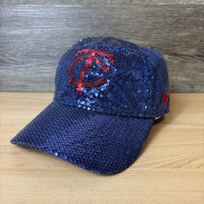 Minnesota Twins Hat Strap Back Womens Blue MLB Baseball Bedazzled New Era