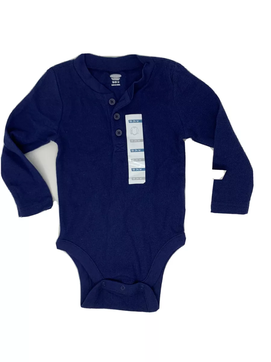 Old Navy Boys Navy Blue Long Sleeve Button Bottom Shirt 18 24 Months SC11