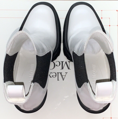 New Alexander McQueen White Leather Thread Chealsea Boot Size 42EU/9US Alexander McQueen | Shoes | New Alexander Mcqueen White  main image 3