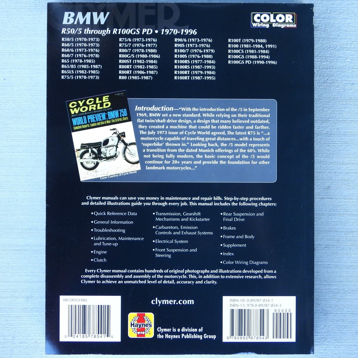1970-1996 BMW R50 R60 R65 R75 R80 R90 R100 SERVICE & REPAIR MANUAL