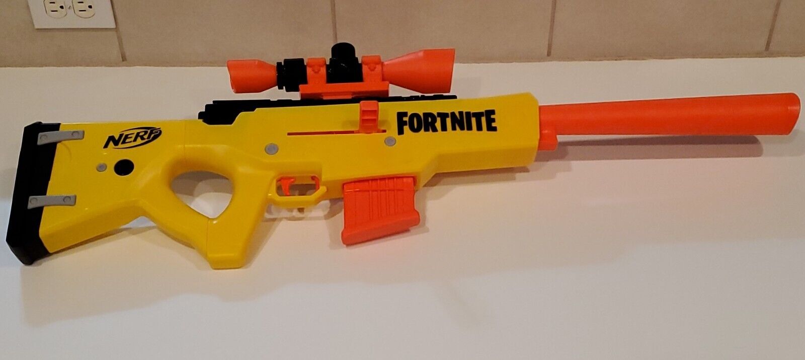 Fortnite Nerf Gun BASR L Blaster Toy Sniper Rifle Missing scope.