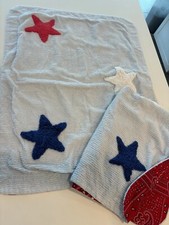Vintage Canyon Home par Damaze Chenille 2 taies d'oreiller étoiles et bandana RARE