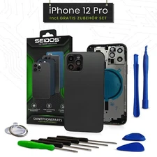 Back Cover for iPhone 12 Pro Black Housing Back Frame Housing NEW