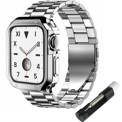 Steel iWatch Band Metal Strap+Soft TPU Case For Apple Watch Series 10 42mm 46mm
