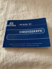 Festina Chronograph MFS00/01 Manual Instruction Instructions NOS