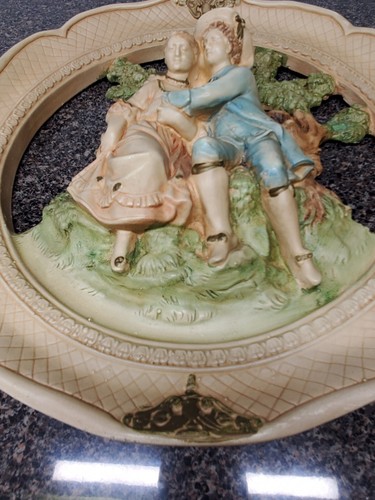 JAYESS United Chicago Chalkware Wall Plaques Victorian 3-D Pictures - Sconce - Picture 6 of 9