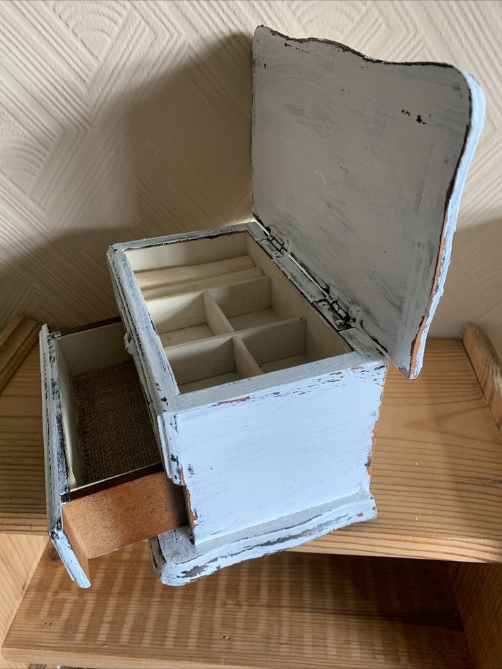 Highland Cow Decorated wooden box with compartments/ Jewellery Gift