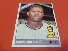1966 TOPPS #155   MARCELINO  LOPEZ   ANGELS    NEAR  MINT /  MINT  OR  BETTER !!
