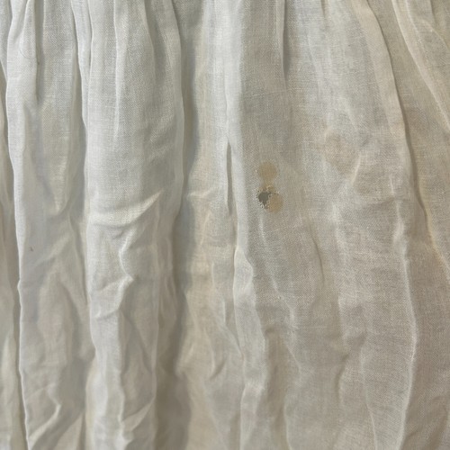 Early 1900s Antique Edwardian XS Lawn Dress White Sheer Cotton Lace - Picture 18 of 20