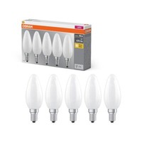 5Er-Pack (5 Stk.) Osram Led Base Classic B40 E14 2700K Glas Wie 40W Kerzenlampe