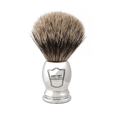 Parker Safety Razor Pure Badger Chrome Handle Handmade Shaving Brush with Stand - Image 1 of 3