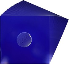 25 12" Glossy Blue Colored LP Vinyl Record Jackets Covers Supplies 12JWBLHH