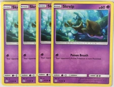POKEMON 4X SKRELP 91/236 COSMIC ECLIPSE COMMON NEAR MINT-PLAYSET