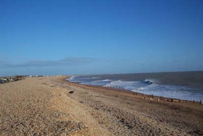 Foto 6x4 Rye Bay am Winchelsea Beach mit Blick in Richtung Dungeness - ein gestochen scharfer c2007