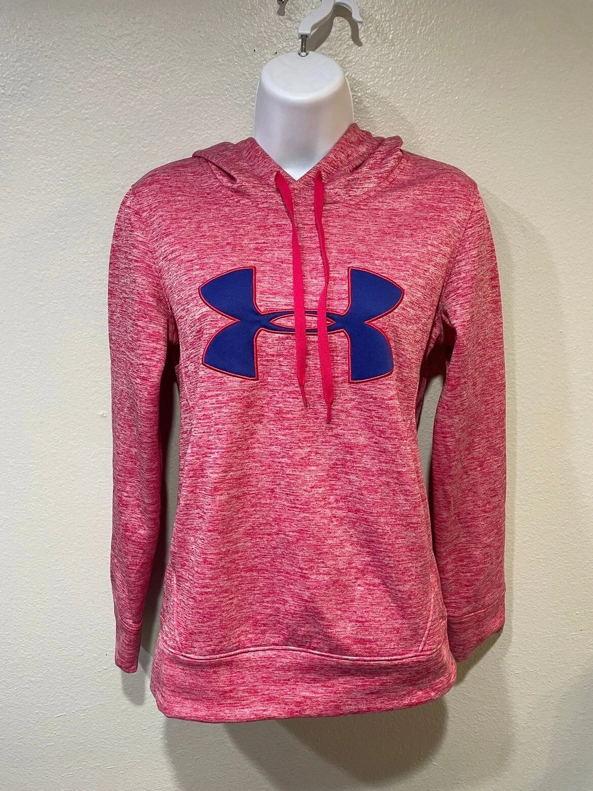 Under Armour XS Big Logo Space Dye Fleece Hoodie Sweatshirt