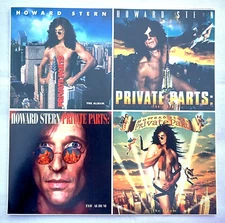 HOWARD STTREN Private Parts 1997 Promotional Set of 4 Stickers on One Sheet Mint