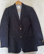 IZOD Youth Boy's Blazer, navy with gold buttons, 18 reg, specs in photos