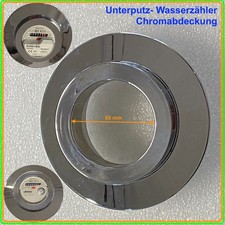 Chromabdeckung 🔵🔴Chrom für Meßkapsel💧Unterputz-Wasserzähler Rosette Blende