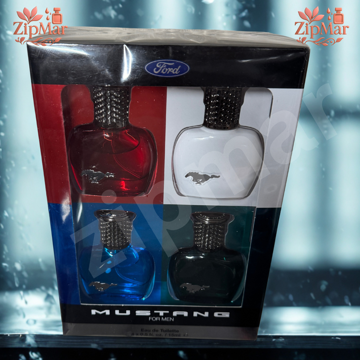 Men's Gift Fragrance Mustang By Ford Eau De Toilette Spray 4x0.5fl