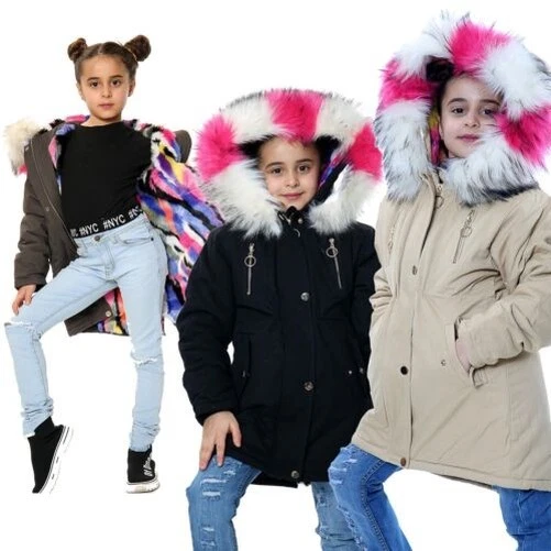 Giacca Imbottita Puffer Per Bambina A2Z 4 Kids® - Argento, Collo In Pelliccia Sintetica, 5-13 Anni