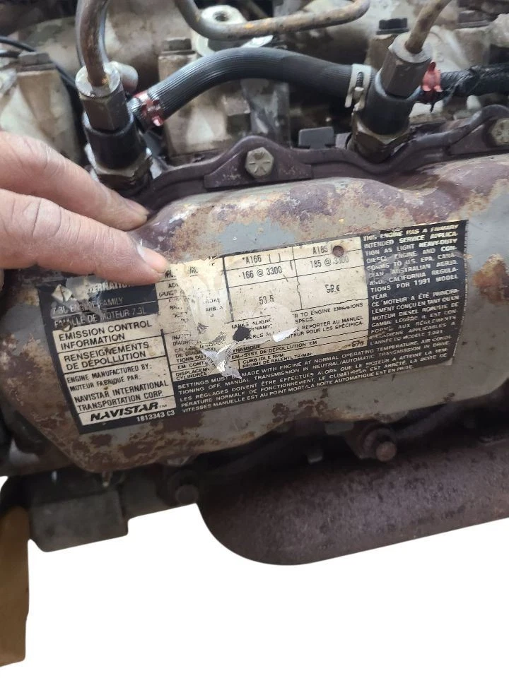 Engine 7.3L VIN M 8th Digit Diesel Fits 88-94 FORD E350 VAN 650771 — 第 2/4 张图片