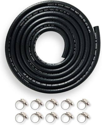 YAMAKATO 1/4 Inch ID Fuel Line Hose Reinforced 6 Feet 6 Feet, Black