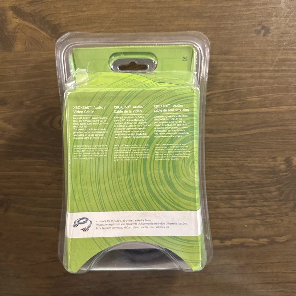OEM VGA AV CABLE for XBOX 360 - NEW Sealed  - Image 2 of 4