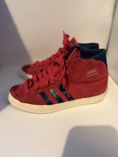 Scarpe da ginnastica Adidas Basket Profi unisex rosse taglia UK 5