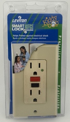 New Leviton Smart Lock GFCI Outlet 8598-A Almond Color