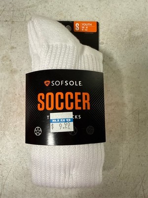 Sof Sole Performance Over-the-calf Soccer Socks - 2 Pack, White, Youth S